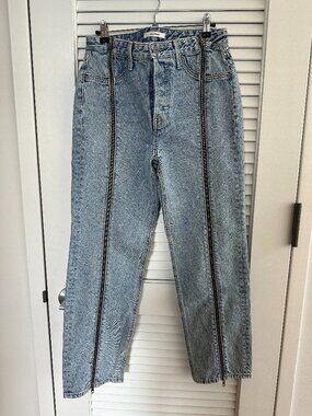 GRLFRND Andrea Zipper Front Jeans NWT